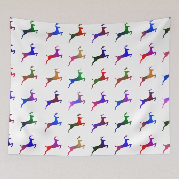 Item preview, Colourful reindeers designed and sold by cmphotographs.