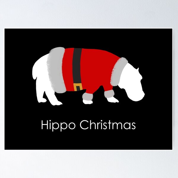 Item preview, Hippo Christmas designed and sold by GeoCreate.