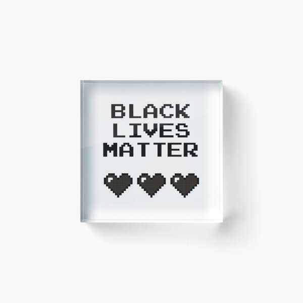 Item preview, Black Lives Matter black hearts 8 bit designed and sold by patternarium.