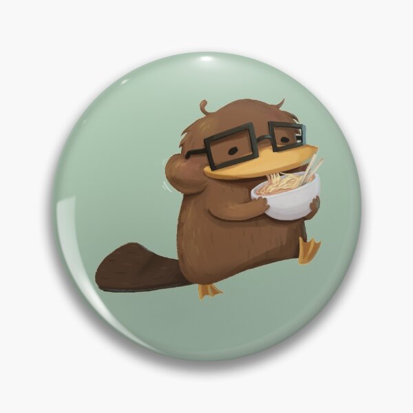 Item preview, Nerdy Platypus Eating Ramen designed and sold by Pameloo.