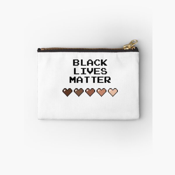 Item preview, Black Lives Matter colored hearts 8 bit designed and sold by patternarium.