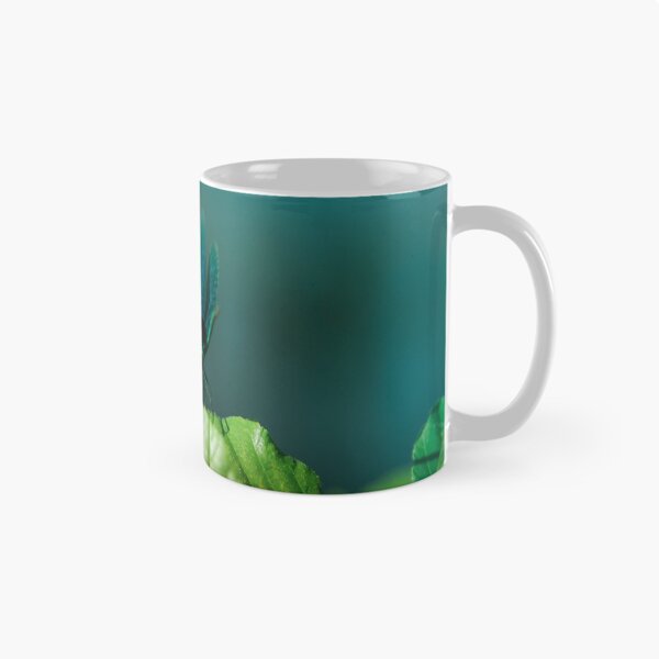 Item preview, Blue dragonfly on foliage along the river designed and sold by Stéphane  Thirion.