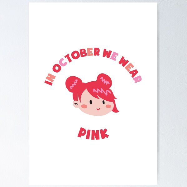 Item preview, In October We Wear Pink Breast Cancer Support designed and sold by kurokameart.