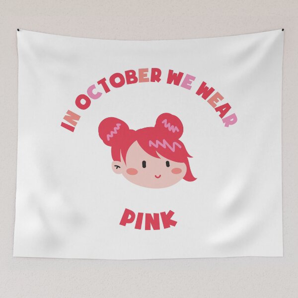 Item preview, In October We Wear Pink Breast Cancer Support designed and sold by kurokameart.