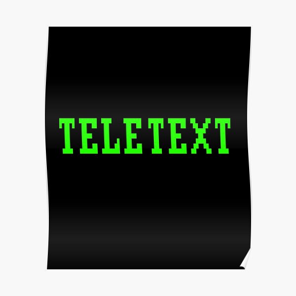 TELETEXT Ceefax BBC Broadcast Teletext Design Poster