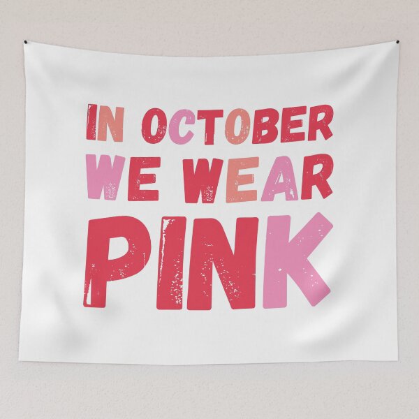 Item preview, In October We Wear Pink Breast Cancer Support designed and sold by kurokameart.