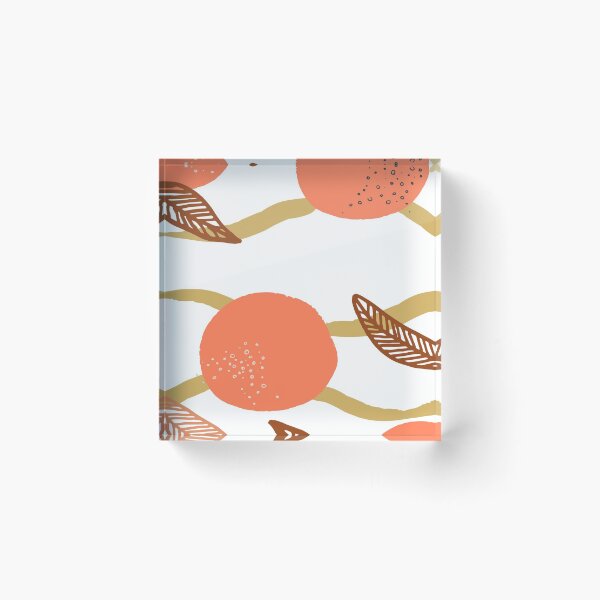 Item preview, Oranges pattern, oranges aesthetic, mid mod print, autumn kitchen decor designed and sold by PompBlossom.