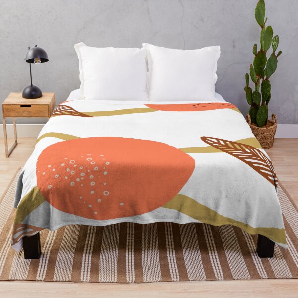 Item preview, Oranges pattern, oranges aesthetic, mid mod print, autumn kitchen decor designed and sold by PompBlossom.