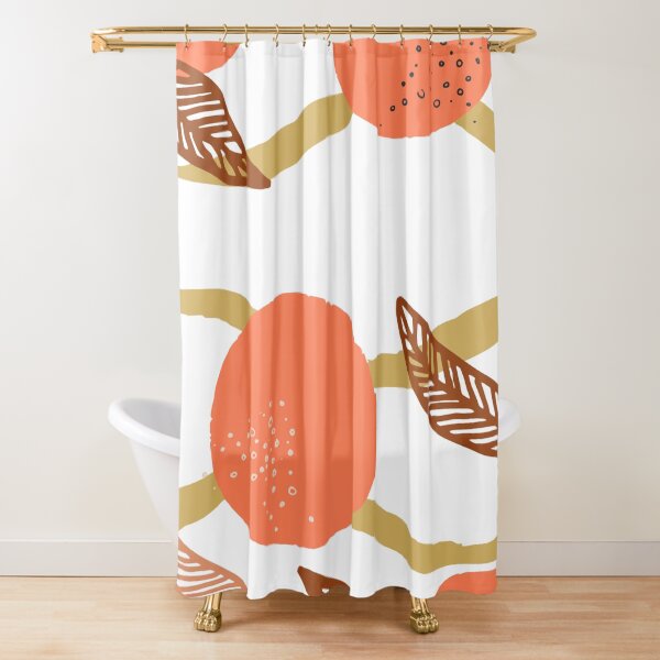 Item preview, Oranges pattern, oranges aesthetic, mid mod print, autumn kitchen decor designed and sold by PompBlossom.