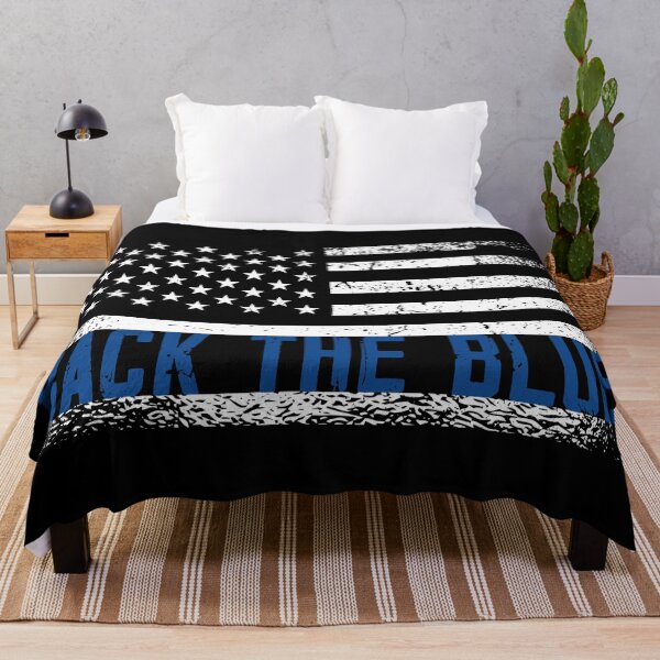 Item preview, Back the Blue Police Officers American Flag designed and sold by CoolSilhouettes.