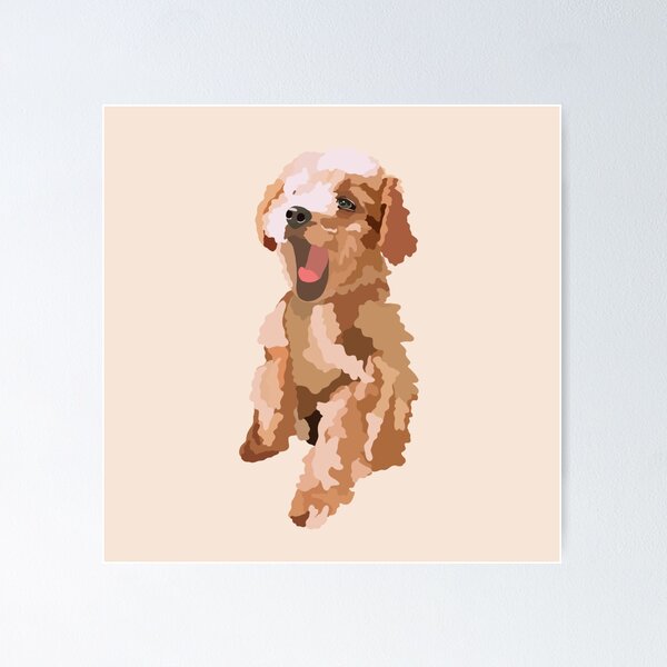 Item preview, Bichpoo Poochon Dog Portrait Digital Illustration designed and sold by sherylwylie.