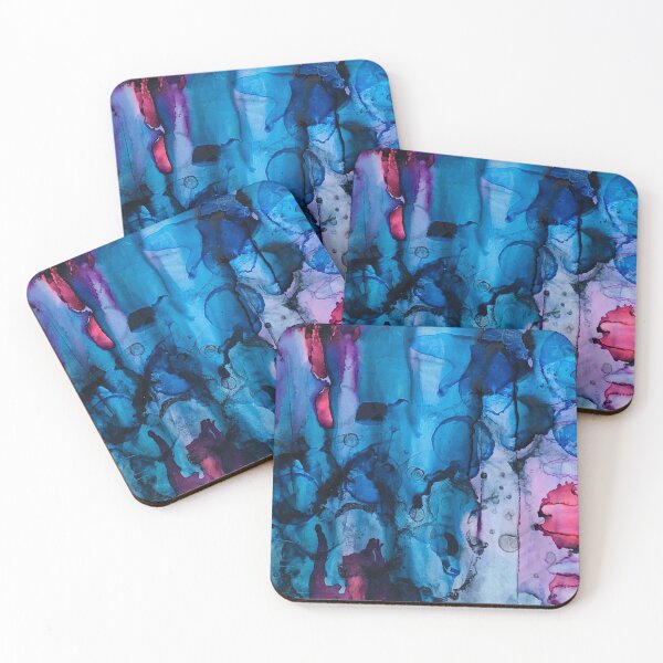 Item preview, Circles in Blue Alcohol Ink designed and sold by Artfully Abstracted.