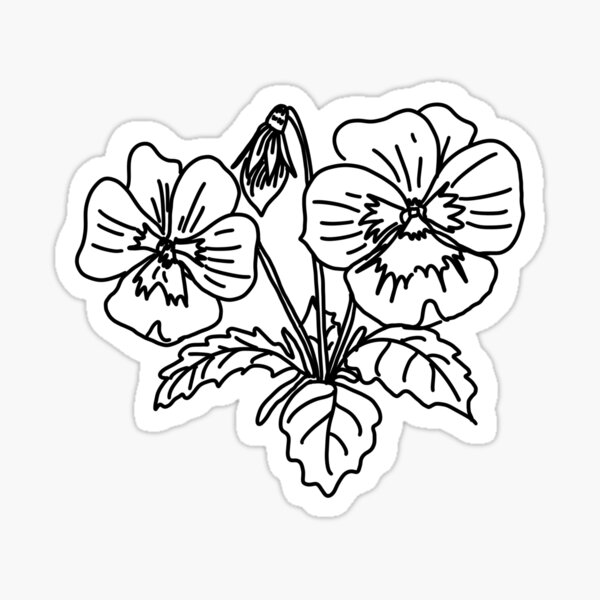 Item preview, pansy outline designed and sold by ronbonjovi.