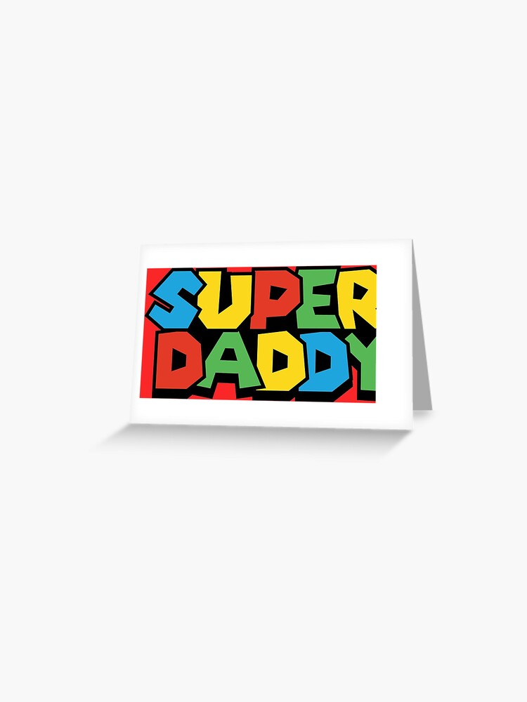 Carte De Vœux Super Papa Super Mario Style Par Patternarium Redbubble