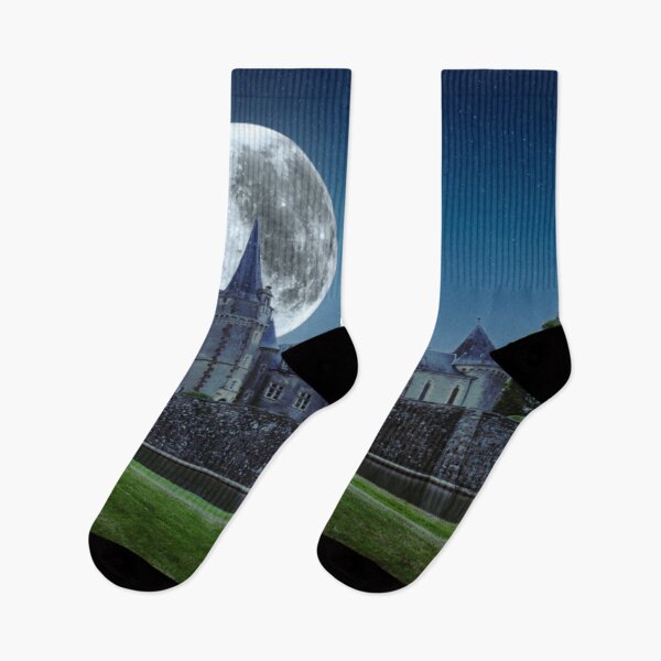 Item preview, France Travel Photography, Aesthetic Chateau, Moon Fantasy Art designed and sold by Lizzie May.
