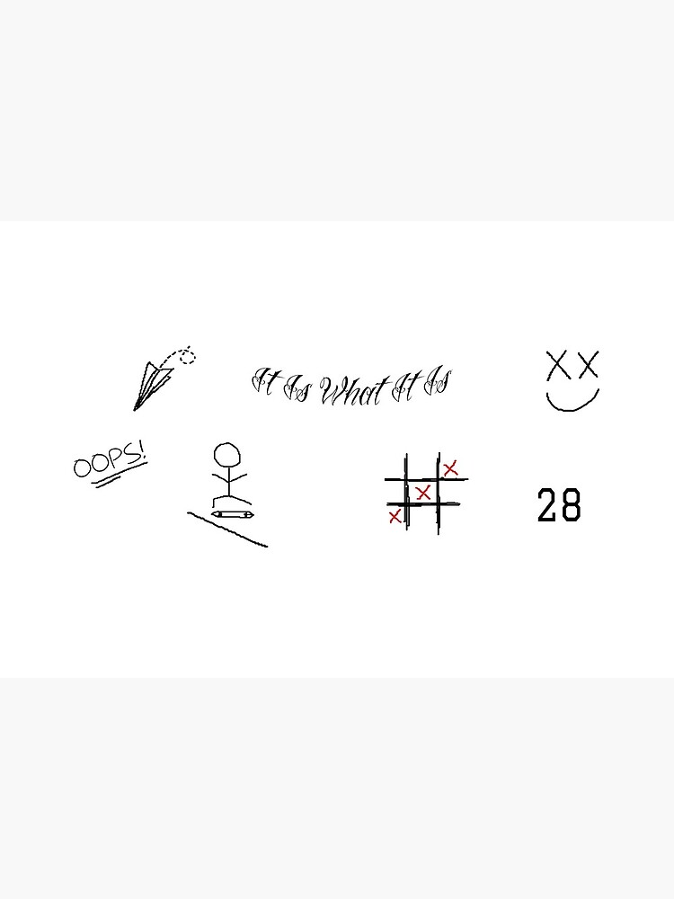 Louis Tomlinson tattoos - set of 6 [see products for more layouts