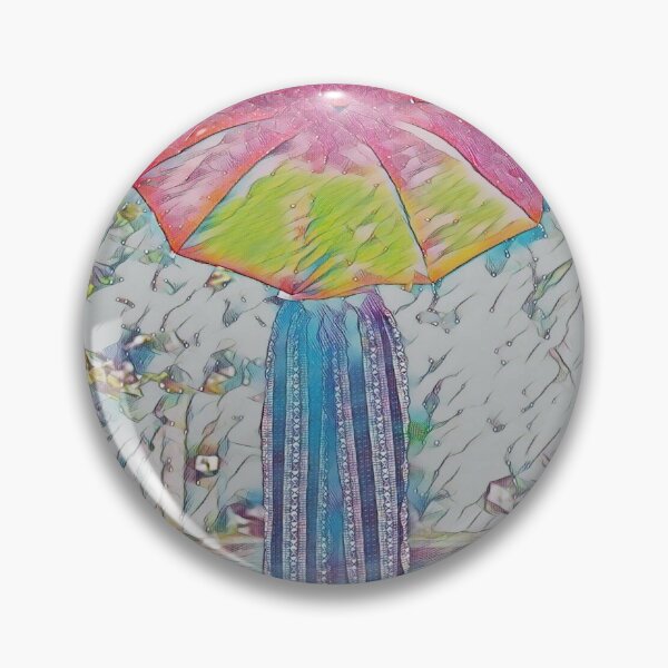 Item preview, Red Umbrella in the Rain - Compact Waterproof Umbrella designed and sold by Galathi Designs.
