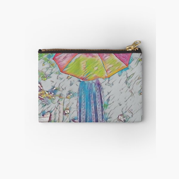 Item preview, Red Umbrella in the Rain - Compact Waterproof Umbrella designed and sold by Galathi Designs.