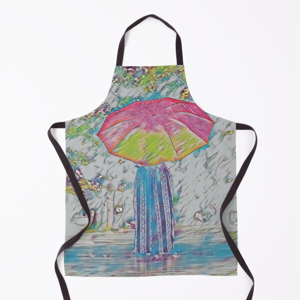 Item preview, Red Umbrella in the Rain - Compact Waterproof Umbrella designed and sold by Galathi Designs.