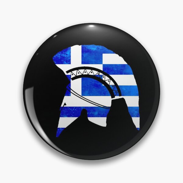 Item preview, Corinthian helmet (Greek flag) designed and sold by DotorEaon.
