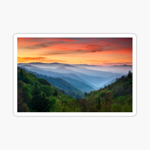 Smoky Mountains Sunrise - Great Smoky Mountains National Park Sticker