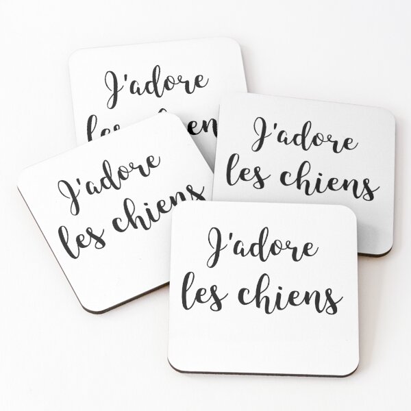 Item preview, J'Adore les Chiens, Love Dogs, Doglover, Funny Slogan, French Words designed and sold by RougeAtelier.