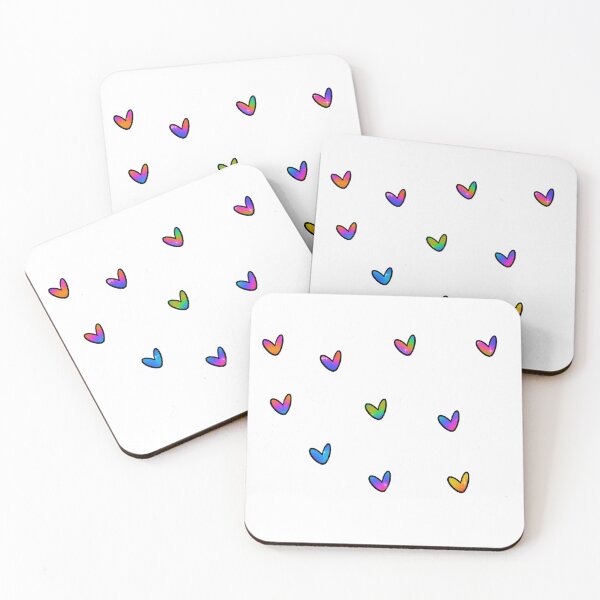 Item preview, rainbow hearts designed and sold by gibby redbubble.