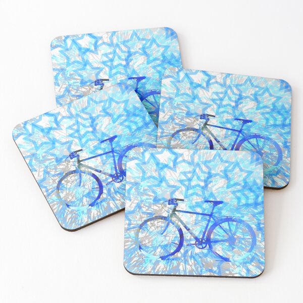 Item preview, Blue Bicycle Silhouette Star Design designed and sold by NancyMerkle.
