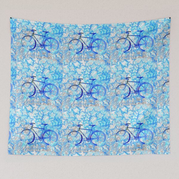 Item preview, Blue Bicycle Silhouette Star Design designed and sold by NancyMerkle.