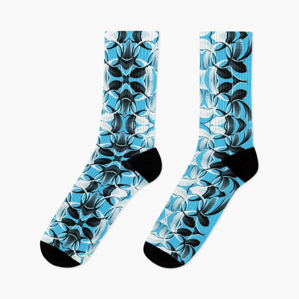 Item preview, Blue and black leaves patterns with beautiful harmonic way designed and sold by jotcar.