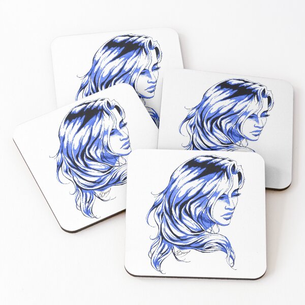 Item preview, Hair Swept over Shoulder in Blue designed and sold by Brina Williamson.