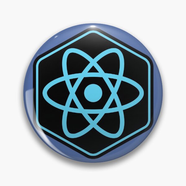 Item preview, React js javascript icon black light blue designed and sold by buixa2.