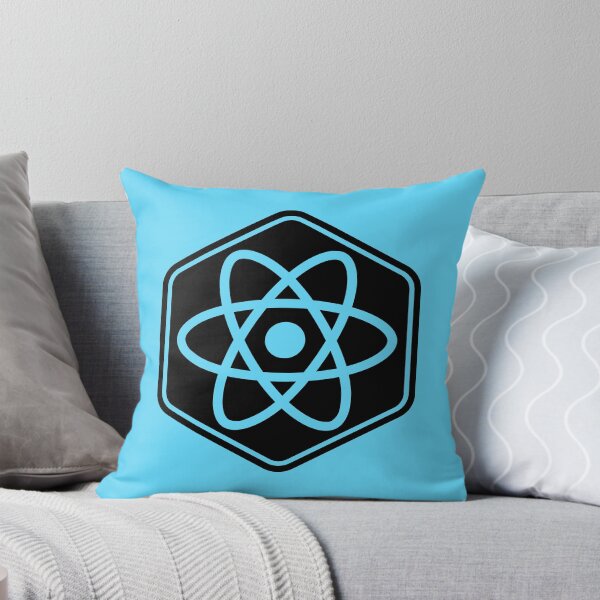 Item preview, React js javascript icon black light blue designed and sold by buixa2.