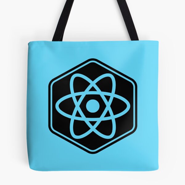 Item preview, React js javascript icon black light blue designed and sold by buixa2.