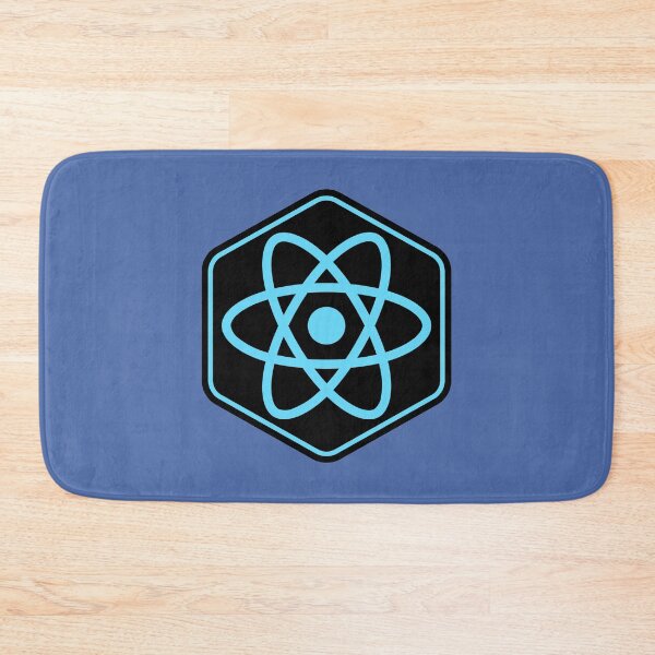 Item preview, React js javascript icon black light blue designed and sold by buixa2.
