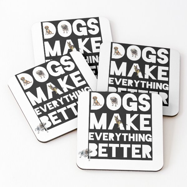 Item preview, Dogs Make Everything Better - alsatian, beagle, labrador, pug designed and sold by sherwinc.