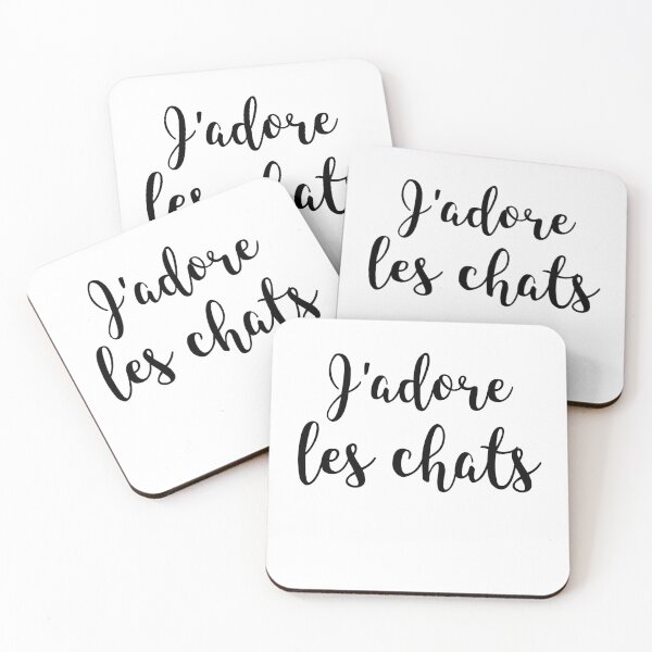 Item preview, J'Adore les Chats, Love Cats, Catlover, Funny Slogan, French Words designed and sold by RougeAtelier.
