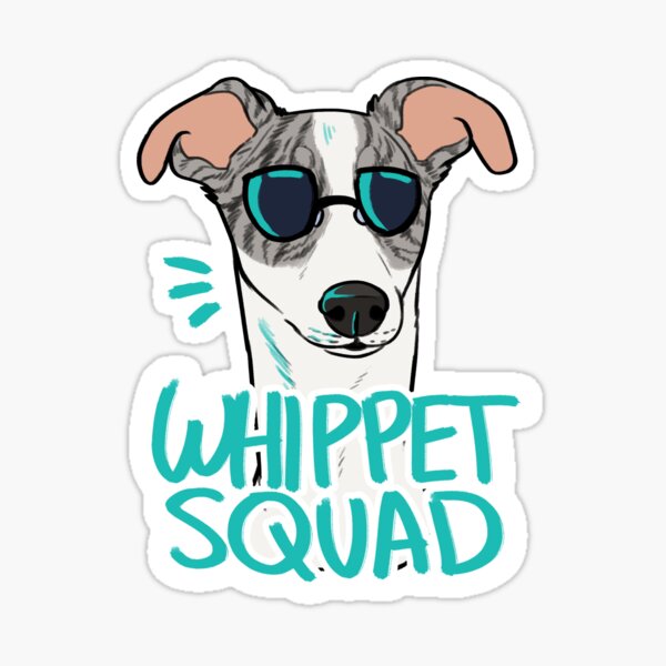WHIPPET SQUAD (fawn brindle) Sticker