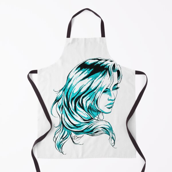 Item preview, Hair Swept over Shoulder in Teal designed and sold by Brina Williamson.