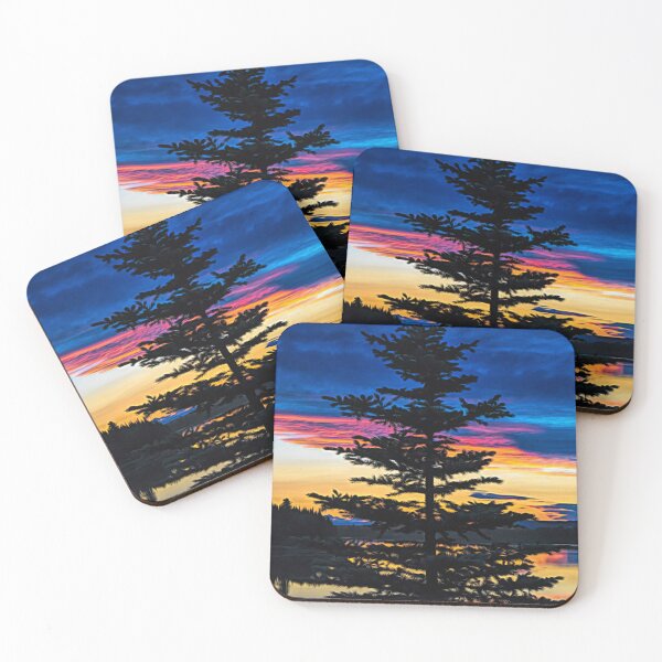 Item preview, Pine  tree at sunset illustration designed and sold by CanadianWild418.