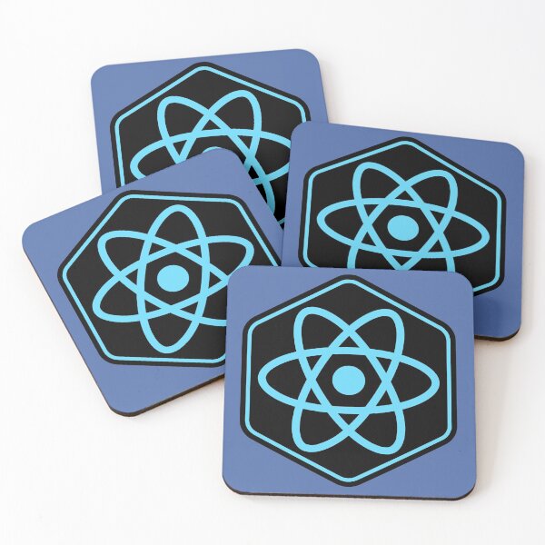 Item preview, React js javascript icon black light blue designed and sold by buixa2.