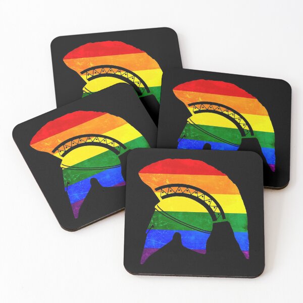 Item preview, Corinthian helmet (Gay pride flag) designed and sold by DotorEaon.