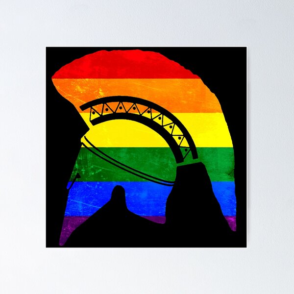 Item preview, Corinthian helmet (Gay pride flag) designed and sold by DotorEaon.