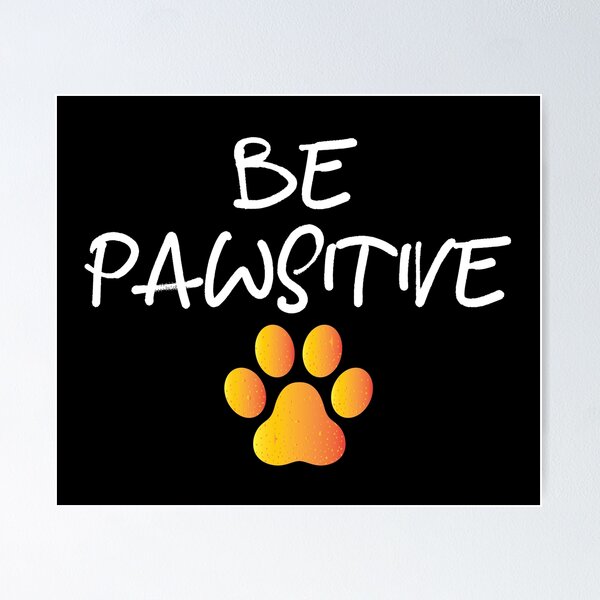 Vista previa del artículo con la obra «Paw Dog Stay Positive Pun Regalos para amantes de los perros Clásico», diseñado y vendido por Marstore.