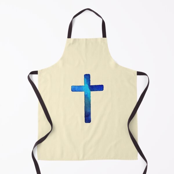Item preview, Blue Christian God Cross Watercolor designed and sold by sharedipmemes.