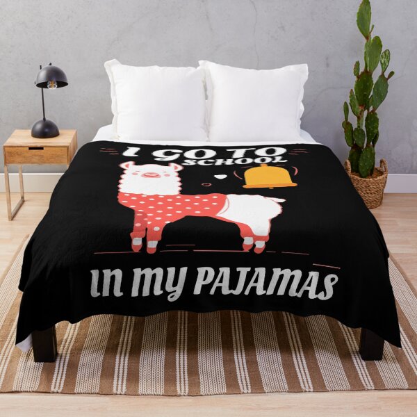 Item preview, I Go To School In My Pajamas Home School funny Llamas designed and sold by Farid94.