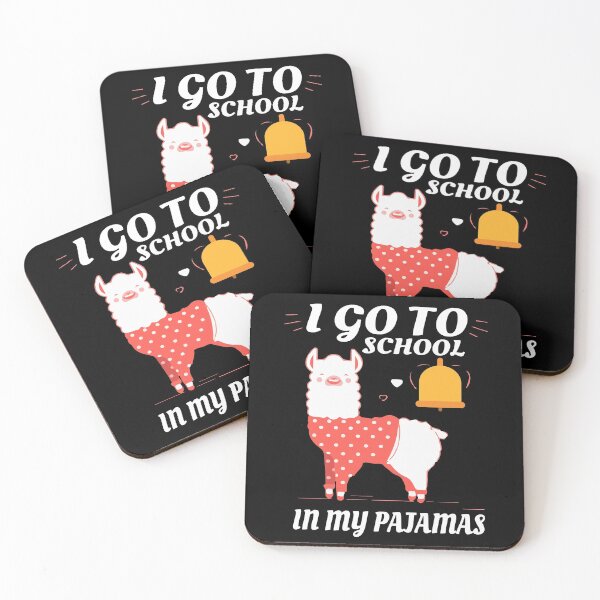 Item preview, I Go To School In My Pajamas Home School  funny Llamas designed and sold by Farid94.