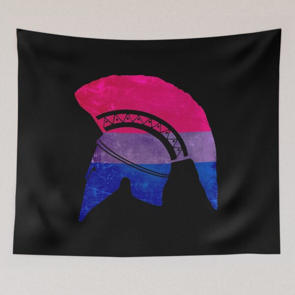 Item preview, Corinthian helmet (Bi pride flag) designed and sold by DotorEaon.