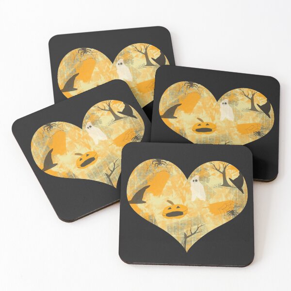 Item preview, Halloween Pattern Heart Shape Party Design designed and sold by AMSonArt.