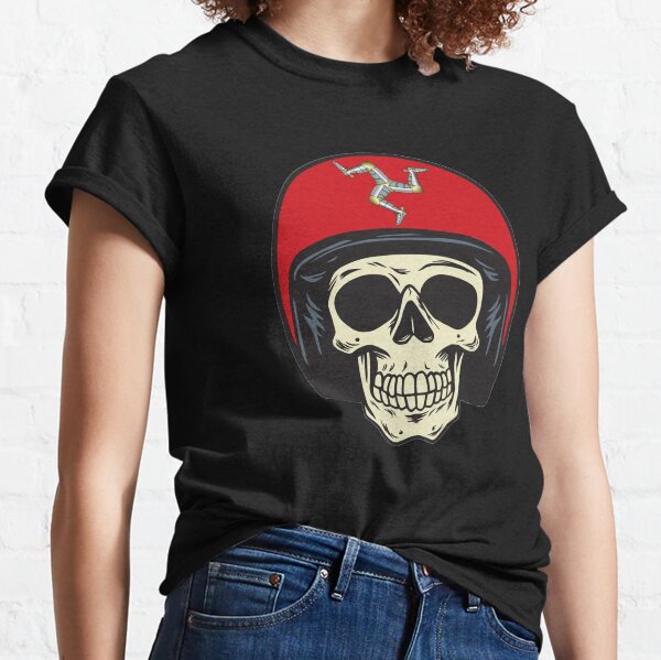 Isle of Man Motorcycle Skull Racer Classic T-Shirt